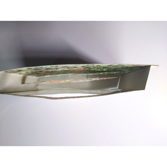 Easter Postcard Foldout 3-D Clear Window Victorian Girl Baby Chick Basket Diecut - Picture 5 of 6